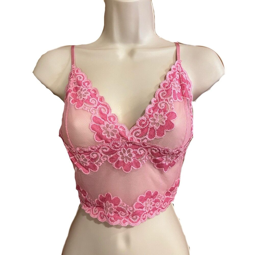Native Intimates Lace Bralette  Babydoll Coquette Romantic Fairy Sz M